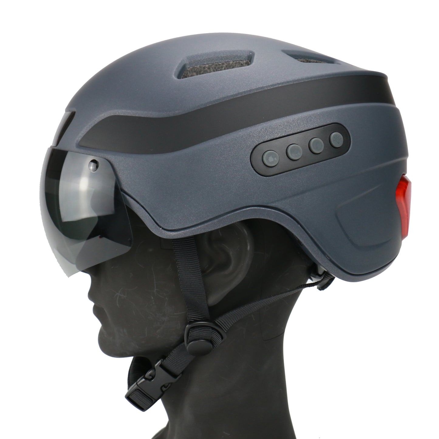 Casco inteligente de llamadas Bluetooth mejorado con cámara grabadora de conducción incorporada 1080P HD, visera desmontable, luz trasera de señal de giro