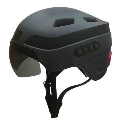 Casco inteligente de llamadas Bluetooth mejorado con cámara grabadora de conducción incorporada 1080P HD, visera desmontable, luz trasera de señal de giro