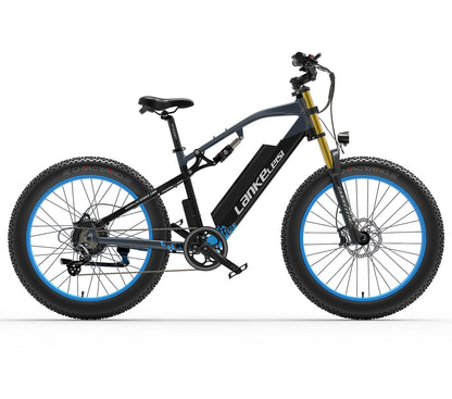 RV700 1000W 48V 16Ah Potente bicicleta eléctrica 26 pulgadas Bicicleta de playa Bicicleta de montaña Resorte de aceite mejorado Horquilla de descenso Suspensión dual