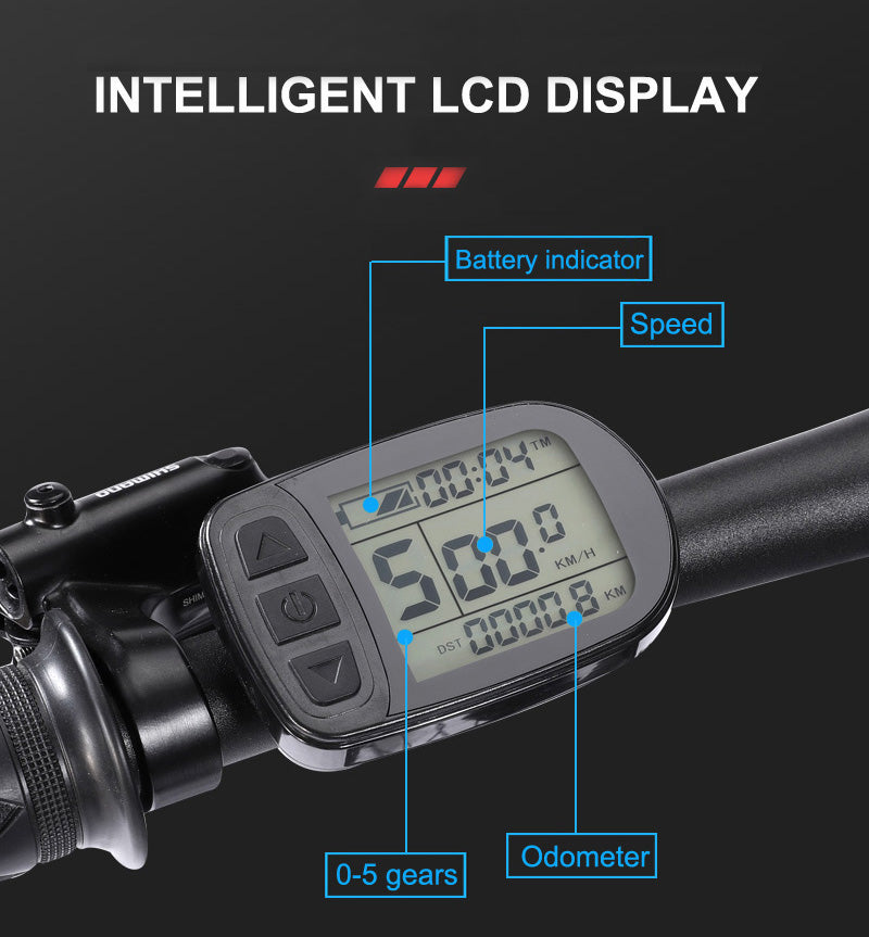 Bicicleta de montaña eléctrica F1 de 27,5 pulgadas, motor de 500 W, 48 V, 10 Ah/15 Ah, batería integrada de gran capacidad, horquilla de suspensión de resorte de aceite, freno de disco hidráulico