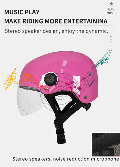 Casco inteligente AI con cámara integrada frontal y trasera HD, llamadas Bluetooth y WIFI, compatible con la aplicación de teléfono Live Check, Save and Share