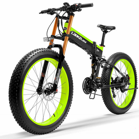 Lankeleisi XT750Plus 1000W Potente bicicleta eléctrica de neumáticos gordos, asistencia de pedal de 5 niveles, batería de litio de gran capacidad de 48V 14.5A / 17.5A, adopta horquilla de descenso con suspensión de doble hombro