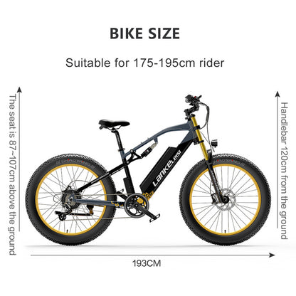 RV700 1000W 48V 16Ah Potente bicicleta eléctrica 26 pulgadas Bicicleta de playa Bicicleta de montaña Resorte de aceite mejorado Horquilla de descenso Suspensión dual