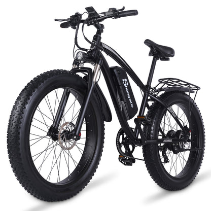 Shengmilo MX02S Bicicleta eléctrica de 26 pulgadas 1000W Bicicleta de montaña para hombre Bicicleta de nieve 48V17Ah Batería de litio 4.0 Neumático gordo E-bike Freno de disco hidráulico