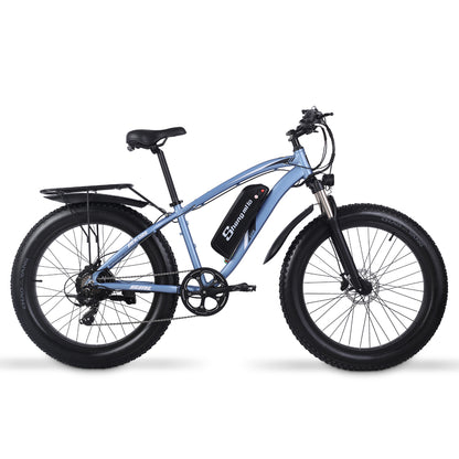 Shengmilo MX02S Bicicleta eléctrica de 26 pulgadas 1000W Bicicleta de montaña para hombre Bicicleta de nieve 48V17Ah Batería de litio 4.0 Neumático gordo E-bike Freno de disco hidráulico