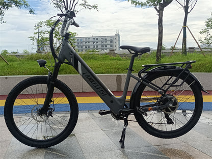 ES500 Pro 500W 48V 16Ah 130Km Resistencia 24 pulgadas Motor sin escobillas Bicicleta eléctrica urbana Frenos de disco duales 32 km / h Velocidad máxima City Bik