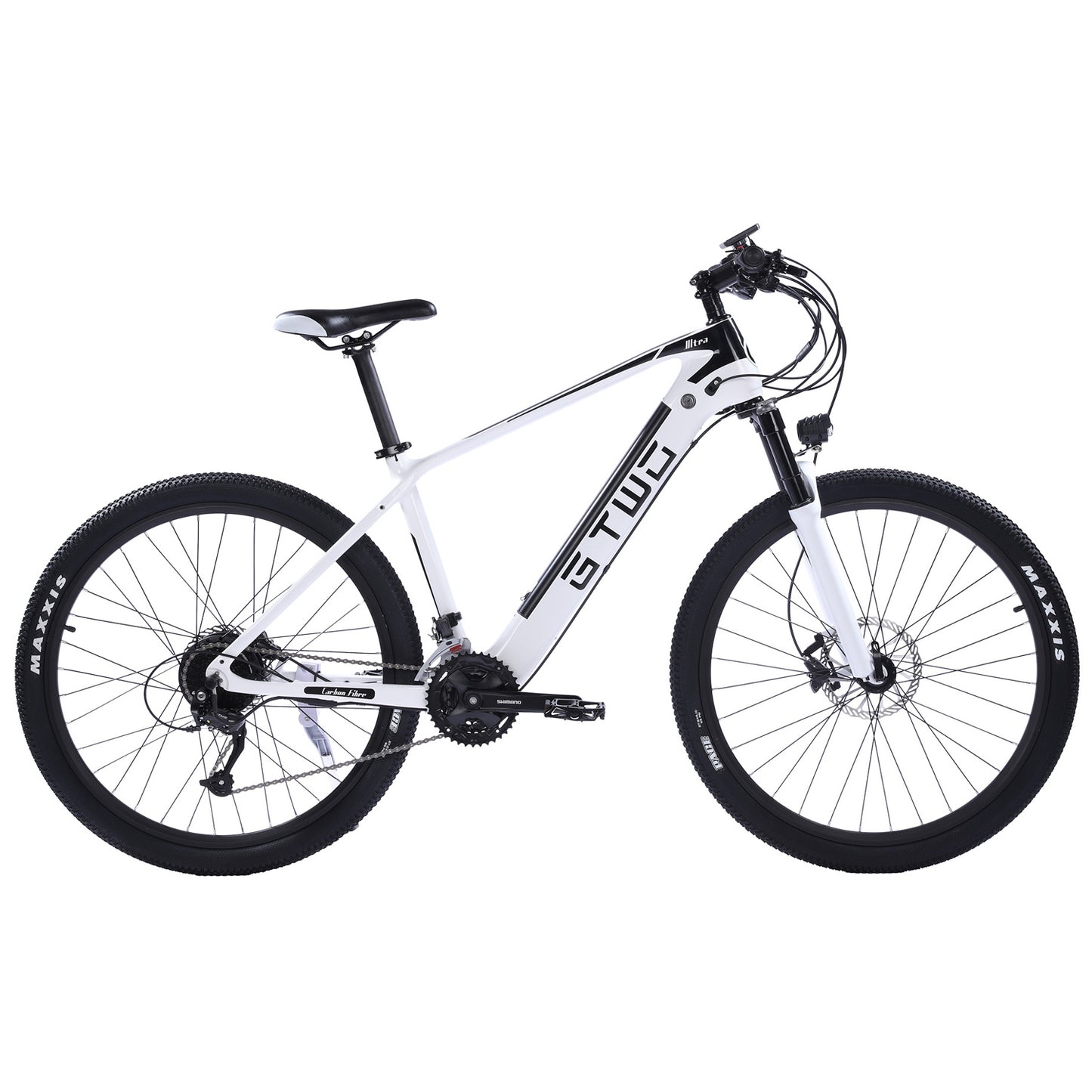 Bicicleta eléctrica de fibra de carbono de 27,5 pulgadas, Motor adpopt de 350 W/500 W, horquilla delantera con amortiguador de aire, bicicleta de montaña de 27 velocidades