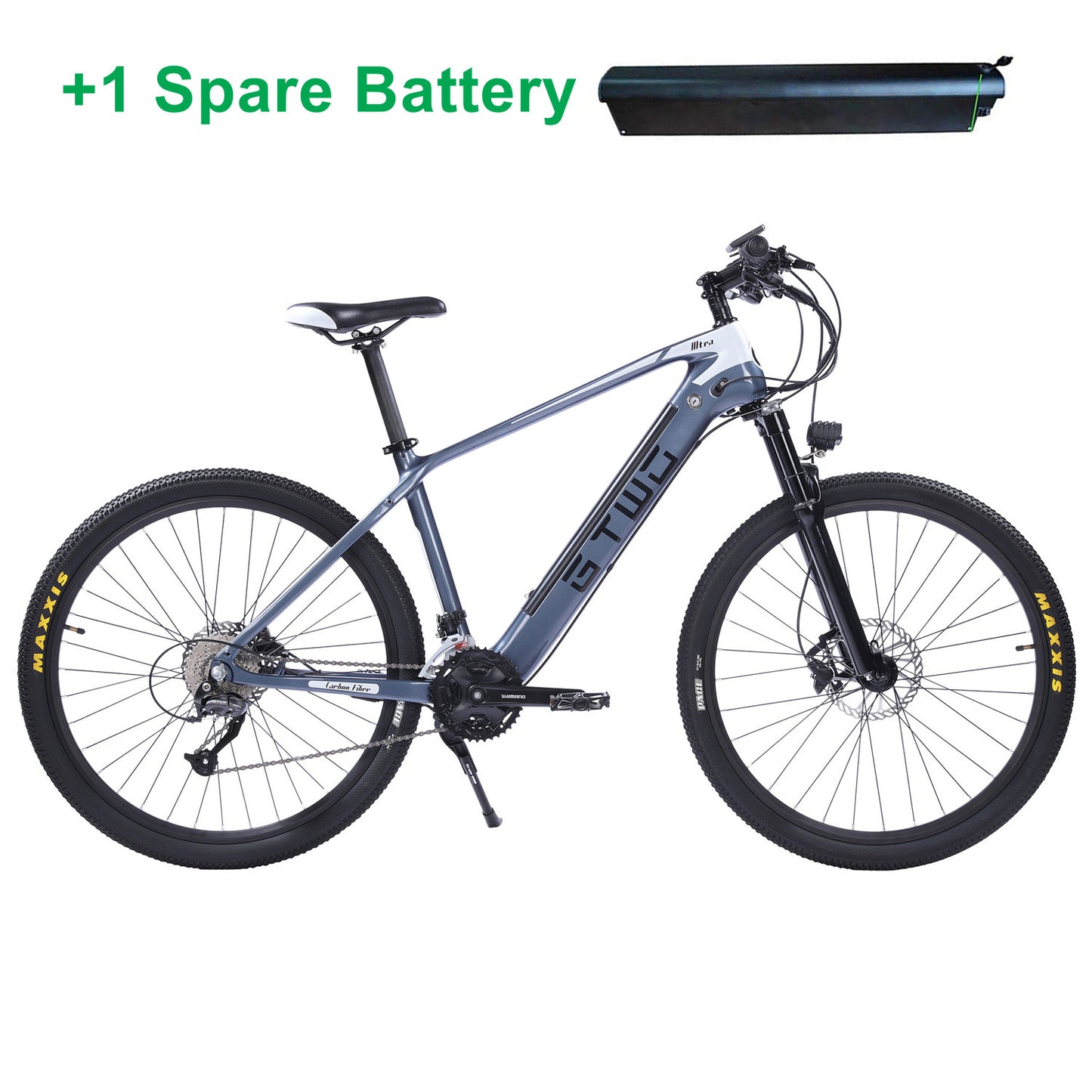 Bicicleta eléctrica de fibra de carbono de 27,5 pulgadas, Motor adpopt de 350 W/500 W, horquilla delantera con amortiguador de aire, bicicleta de montaña de 27 velocidades