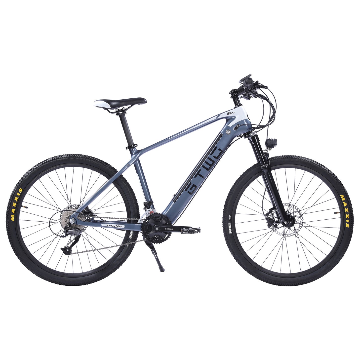 Bicicleta eléctrica de fibra de carbono de 27,5 pulgadas, Motor adpopt de 350 W/500 W, horquilla delantera con amortiguador de aire, bicicleta de montaña de 27 velocidades